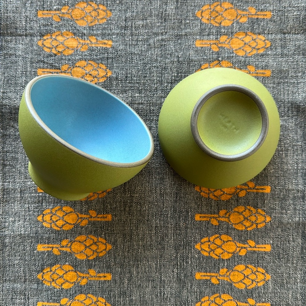 Heath Ceramics Limited Edition. Two Tone Ceramic Cafe Bowls Set of 2